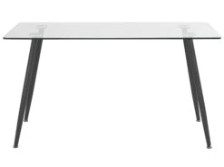 Glass Top Dining Table 140 X 80 Cm MIDLAND -Home Furniture undef src sa picid 785946 type whitesh image