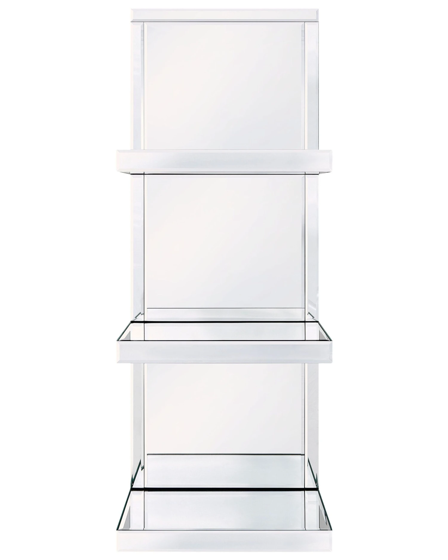 Bathroom Wall Shelf Mirror Effect Silver GAONA - Image 3