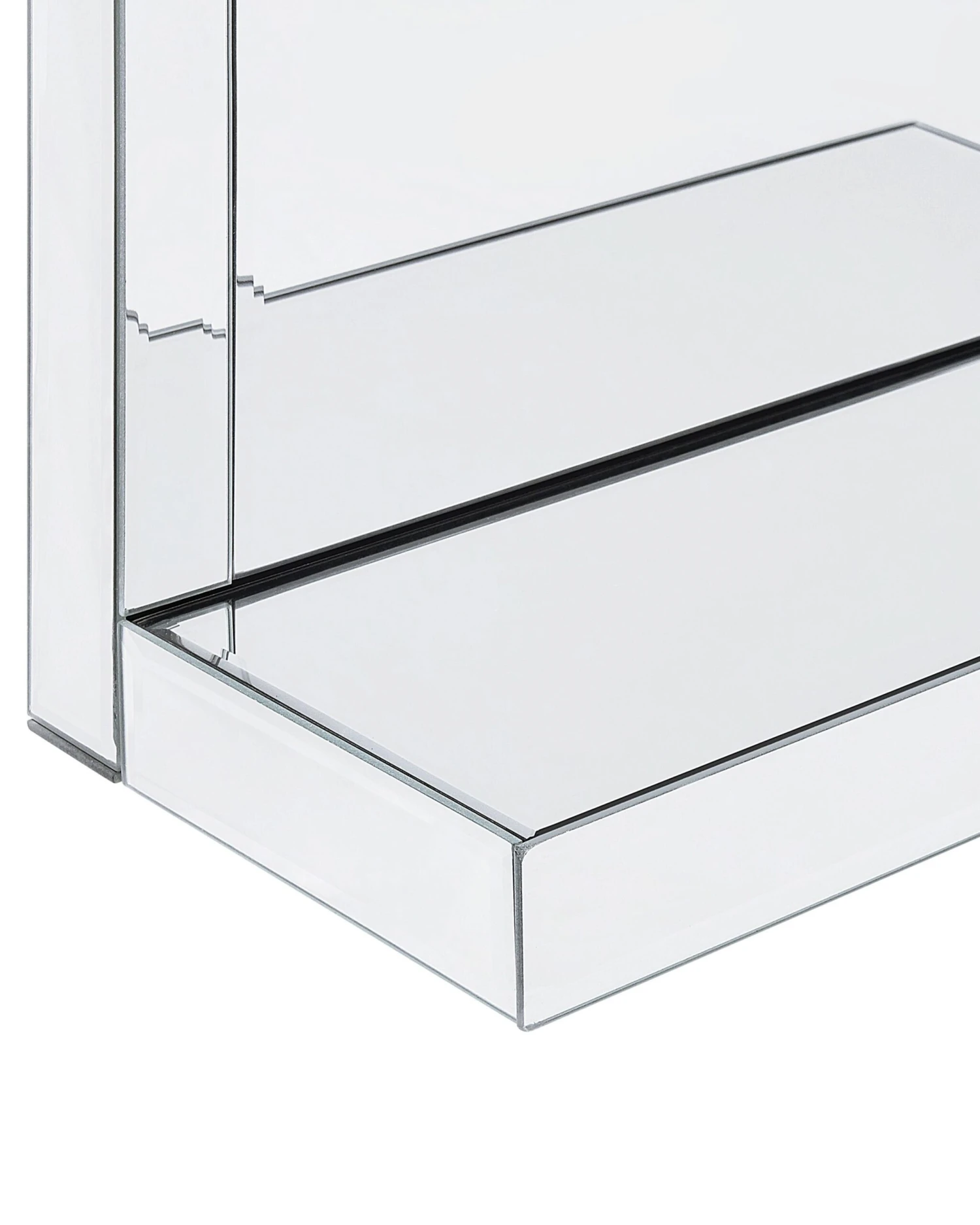 Bathroom Wall Shelf Mirror Effect Silver GAONA - Image 4