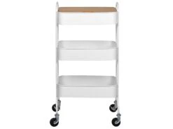 Metal 3 Tier Kitchen Trolley White LUCCA -Home Furniture undef src sa picid 787842 type whitesh image
