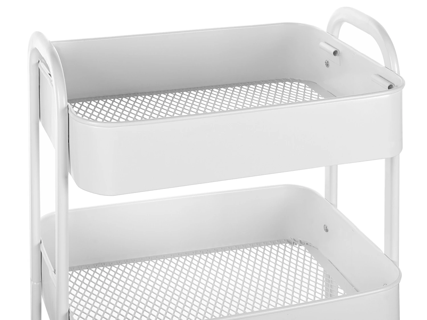 Metal 3 Tier Kitchen Trolley White LUCCA - Image 5