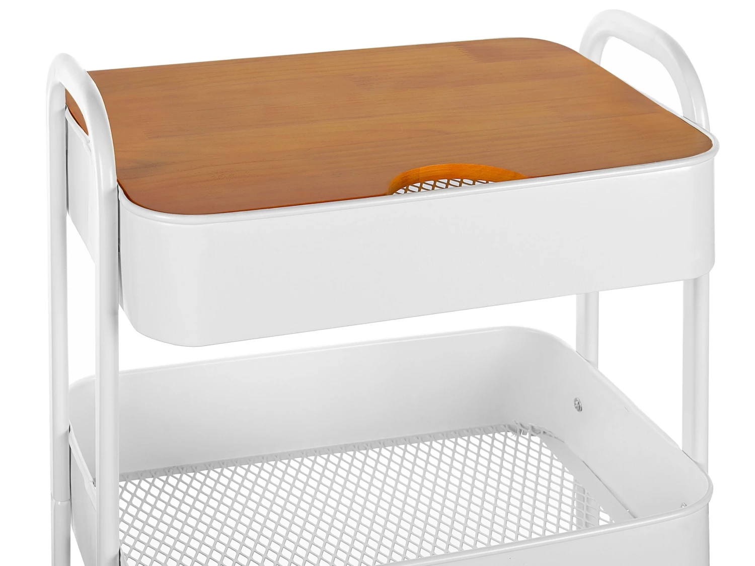 Metal 3 Tier Kitchen Trolley White LUCCA - Image 6