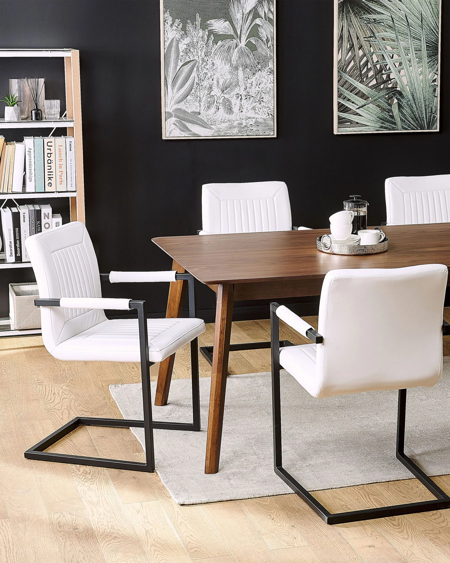 Set Of 2 Faux Leather Dining Chairs Off-White BRANDOL 4 Set Of 2 Faux Leather Dining Chairs Off-White BRANDOL - Image 2