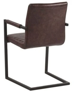 Set Of 2 Faux Leather Dining Chairs Brown BUFORD -Home Furniture undef src sa picid 790091 type whitesh image
