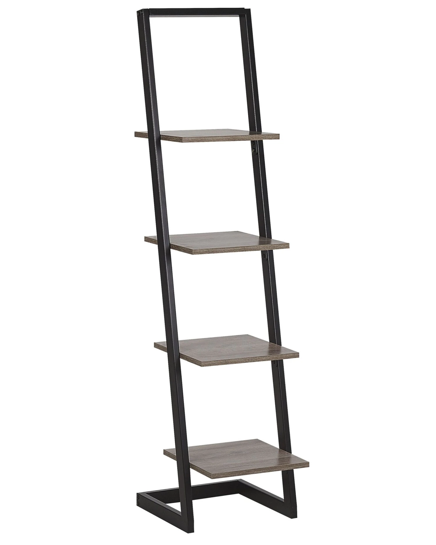4 Tier Ladder Bookcase Black And Dark Wood JOPLIN