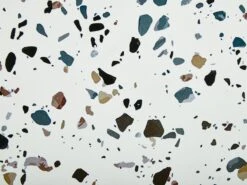 Round Metal Drinks Trolley Gold With Terrazzo Effect SHAFTER -Home Furniture undef src sa picid 791113 type whitesh image