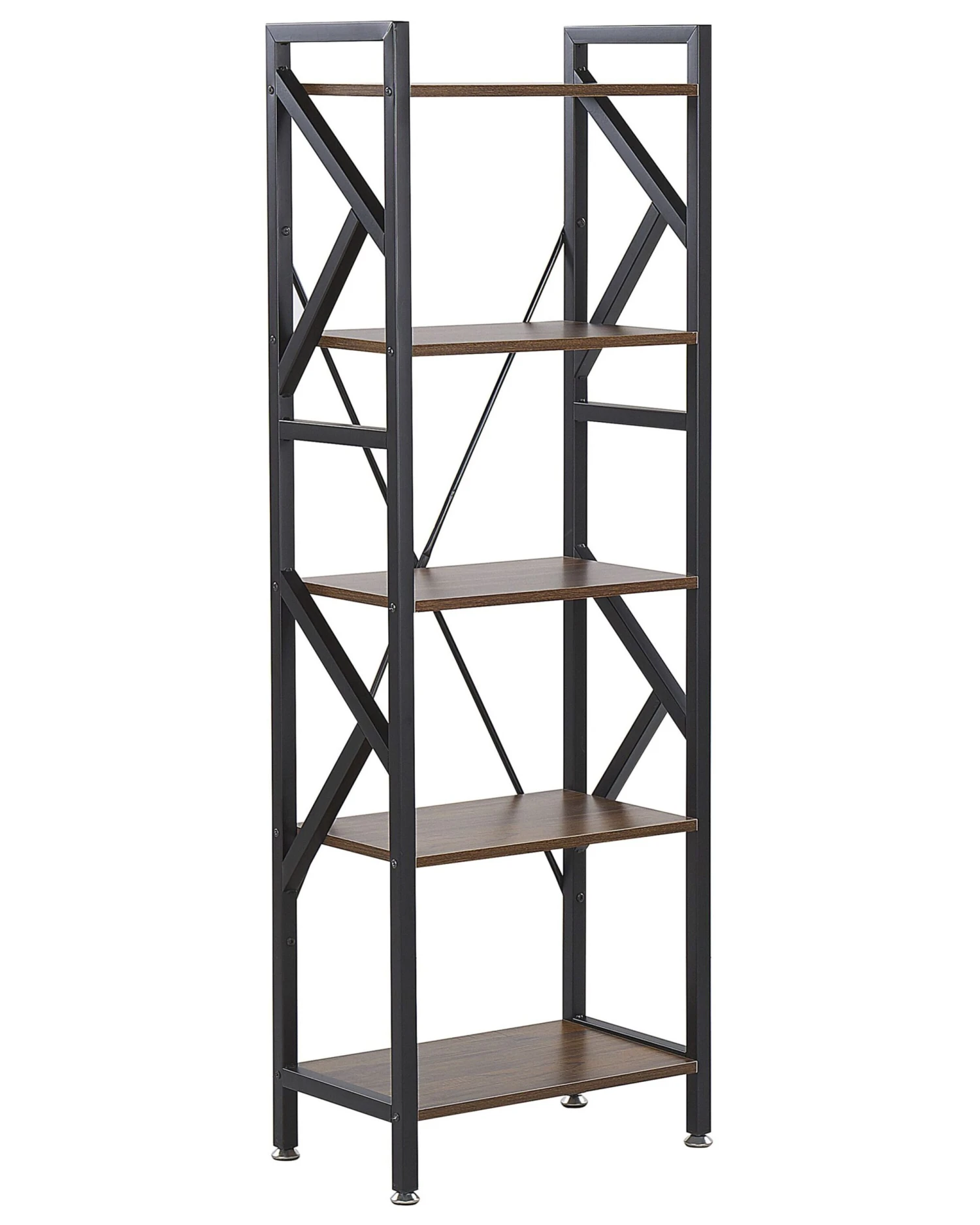 5 Tier Bookcase Dark Wood DALE