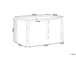 Glass Top Dining Table 120 X 80 Cm Black LAVOS -Home Furniture undef src sa picid 792922 type whitesh image