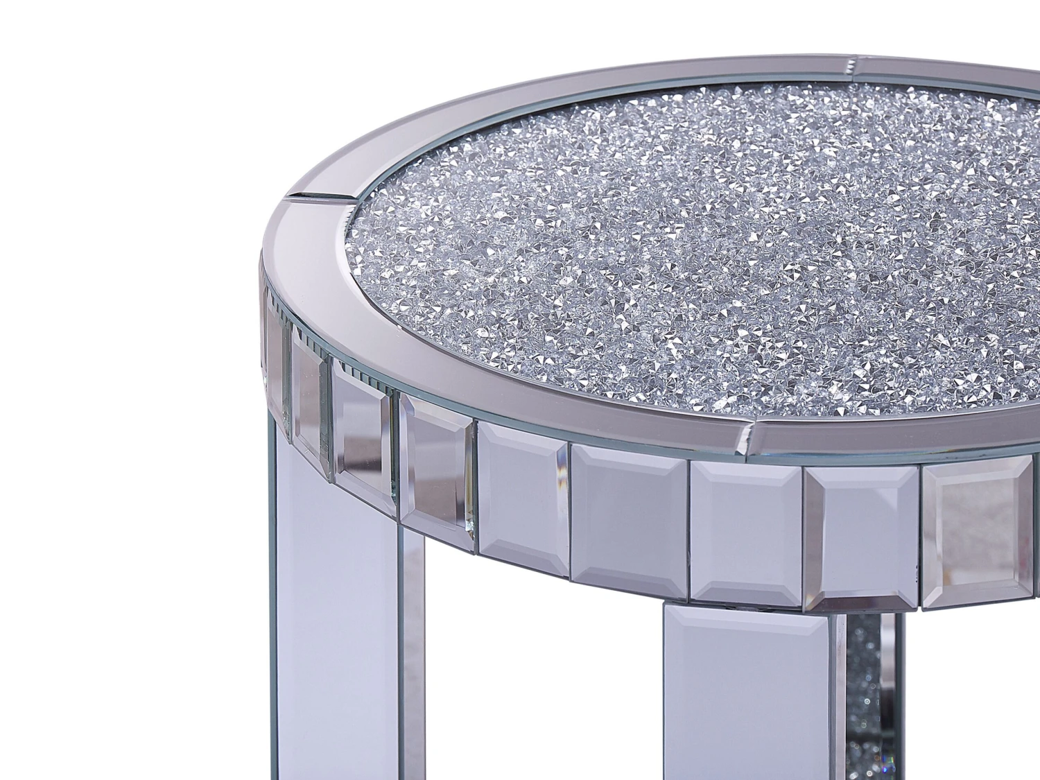 Mirrored Side Table Silver APREY 5 Mirrored Side Table Silver APREY - Image 3