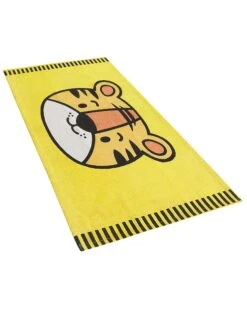 Cotton Kids Rug Tiger Print 60 X 90 Cm Yellow RANCHI -Home Furniture undef src sa picid 798364 type whitesh image