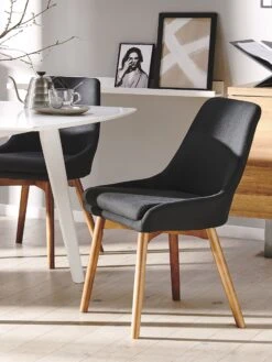 Set Of 2 Fabric Dining Chairs Black MELFORT 14 Set Of 2 Fabric Dining Chairs Black MELFORT -Home Furniture undef src sa picid 799999 type whitesh image