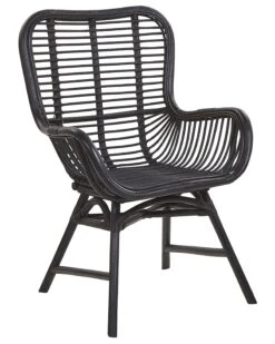 Rattan Accent Chair Black TOGO