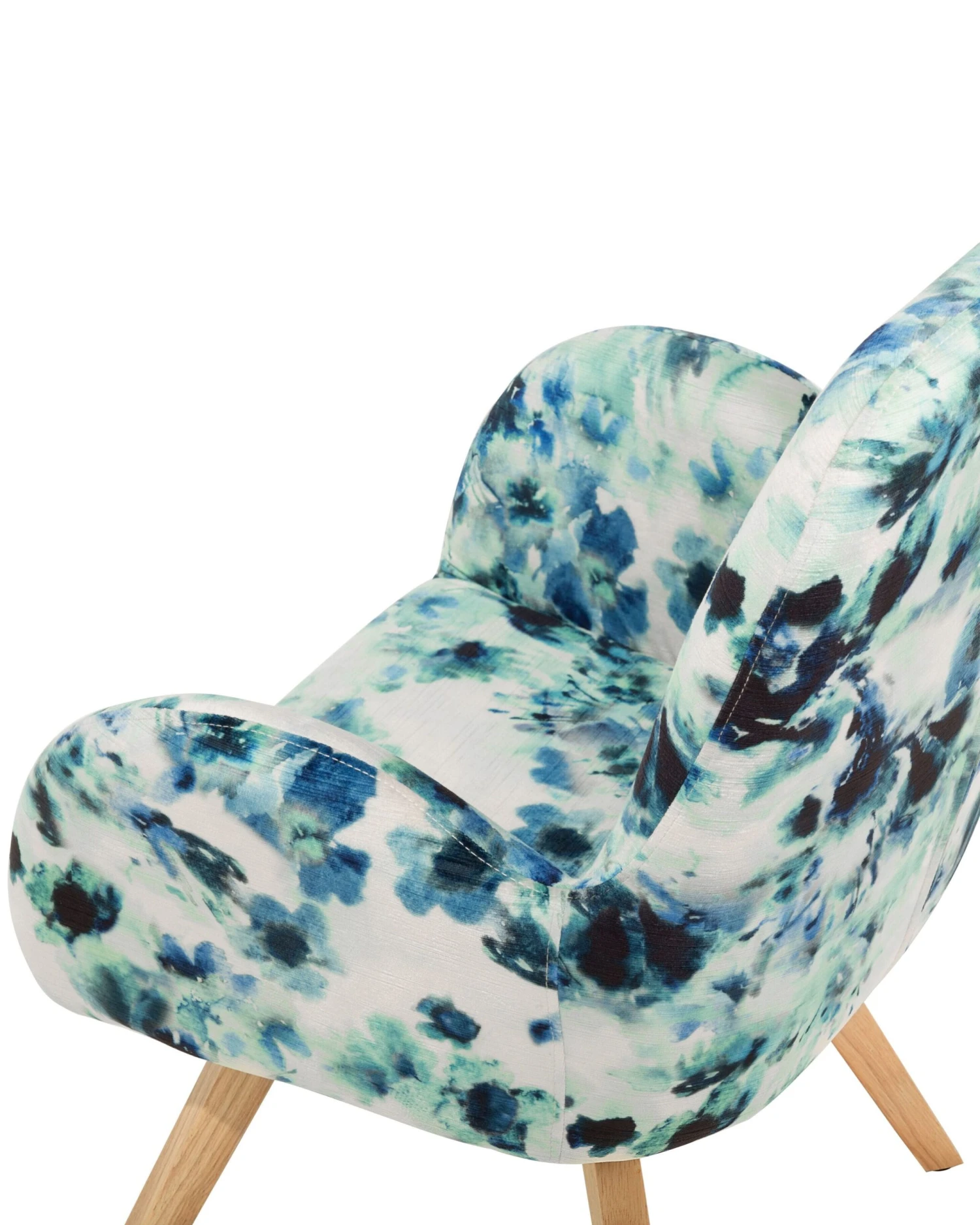 Fabric Armchair Floral Pattern Multicolour BJARN - Image 6