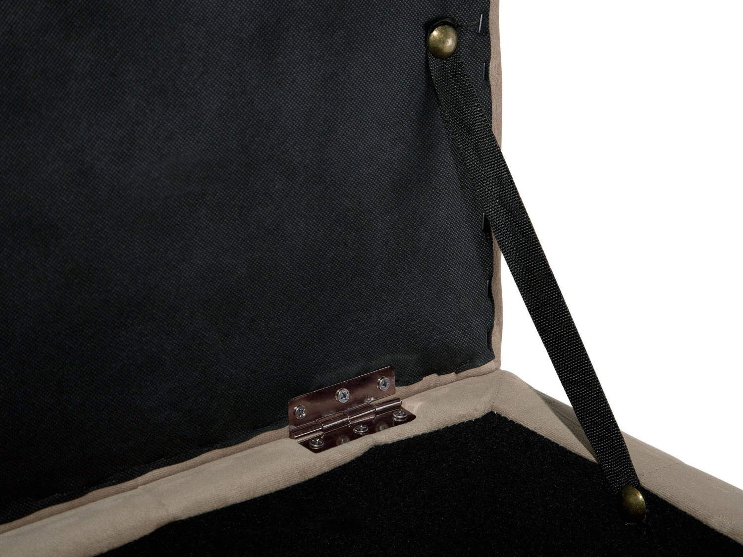 Velvet Storage Ottoman Light Brown MICHIGAN 12 Velvet Storage Ottoman Light Brown MICHIGAN - Image 10