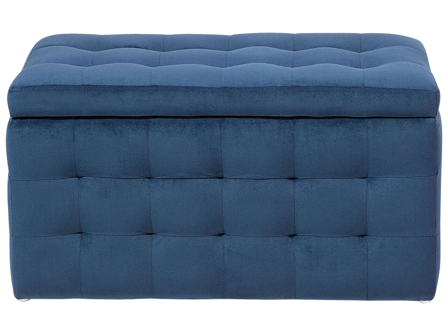 Velvet Storage Ottoman Dark Blue MICHIGAN - Image 4