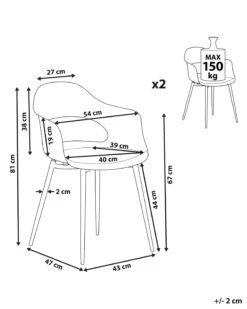 Set Of 2 Dining Chairs Black UTICA -Home Furniture undef src sa picid 805399 type whitesh image