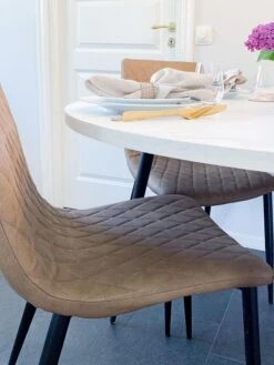 Set Of 2 Dining Chairs Faux Leather Light Brown MONTANA -Home Furniture undef src sa picid 805442 type whitesh image