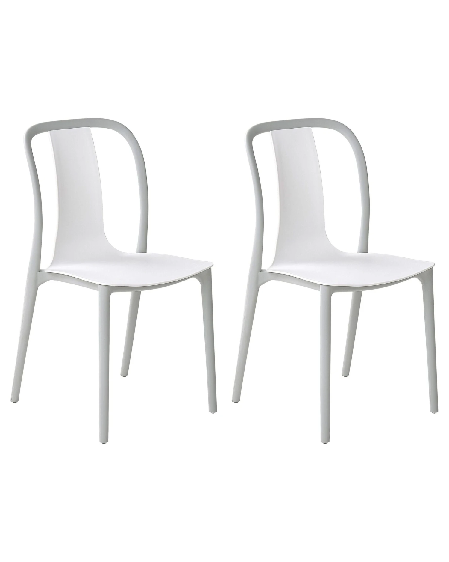Set Of 2 Garden Chairs White And Grey SPEZIA 3 Set Of 2 Garden Chairs White And Grey SPEZIA