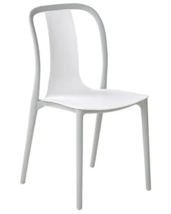 Set Of 6 Garden Chairs White And Grey SPEZIA -Home Furniture undef src sa picid 808241 type whitesh image