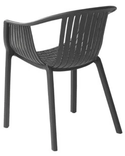 Set Of 4 Garden Chairs Black NAPOLI -Home Furniture undef src sa picid 808376 type whitesh image