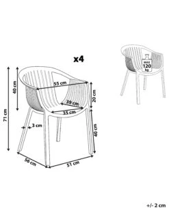 Set Of 4 Garden Chairs Black NAPOLI -Home Furniture undef src sa picid 808380 type whitesh image