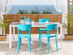 Set Of 4 Dining Chairs Blue VIESTE 13 Set Of 4 Dining Chairs Blue VIESTE -Home Furniture undef src sa picid 809194 type color image