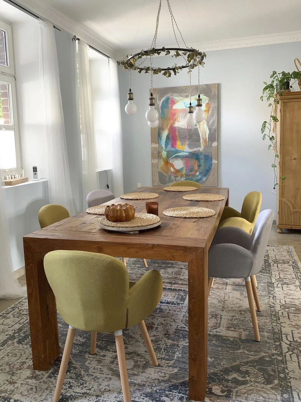 Set Of 2 Fabric Dining Chairs Yellow BROOKVILLE - Image 3