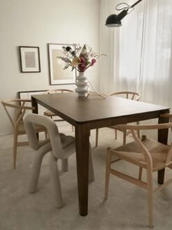 Dining Table 160 X 90 Cm Dark Wood LOTTIE -Home Furniture undef src sa picid 813131 type whitesh image