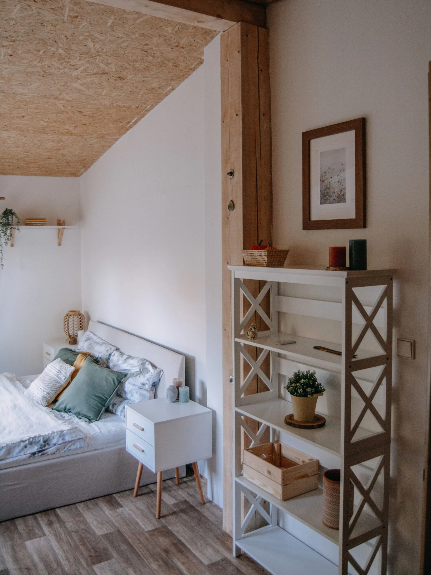 4 Tier Bookcase White FOSTER - Image 3