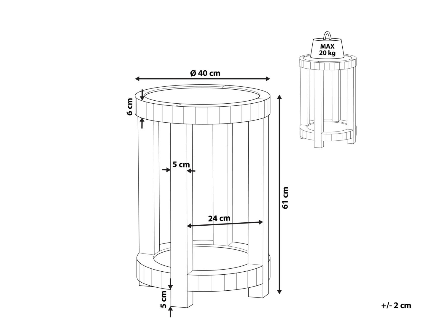 Mirrored Side Table Silver APREY 8 Mirrored Side Table Silver APREY - Image 6