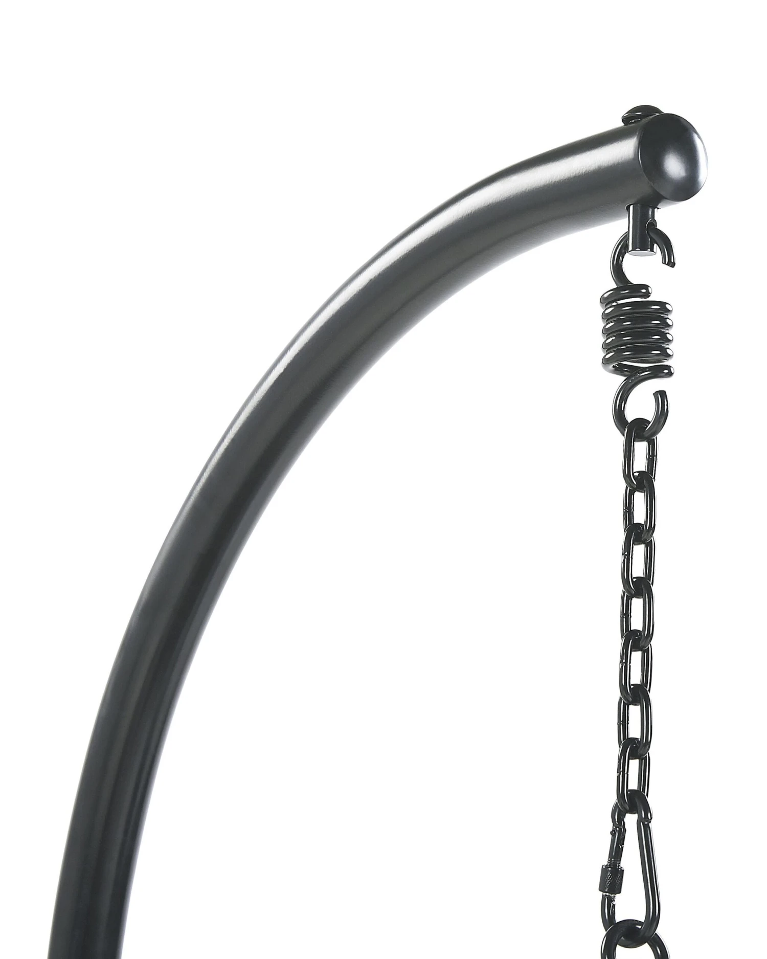 Hanging Chair With Stand Black ALLERA - Image 9