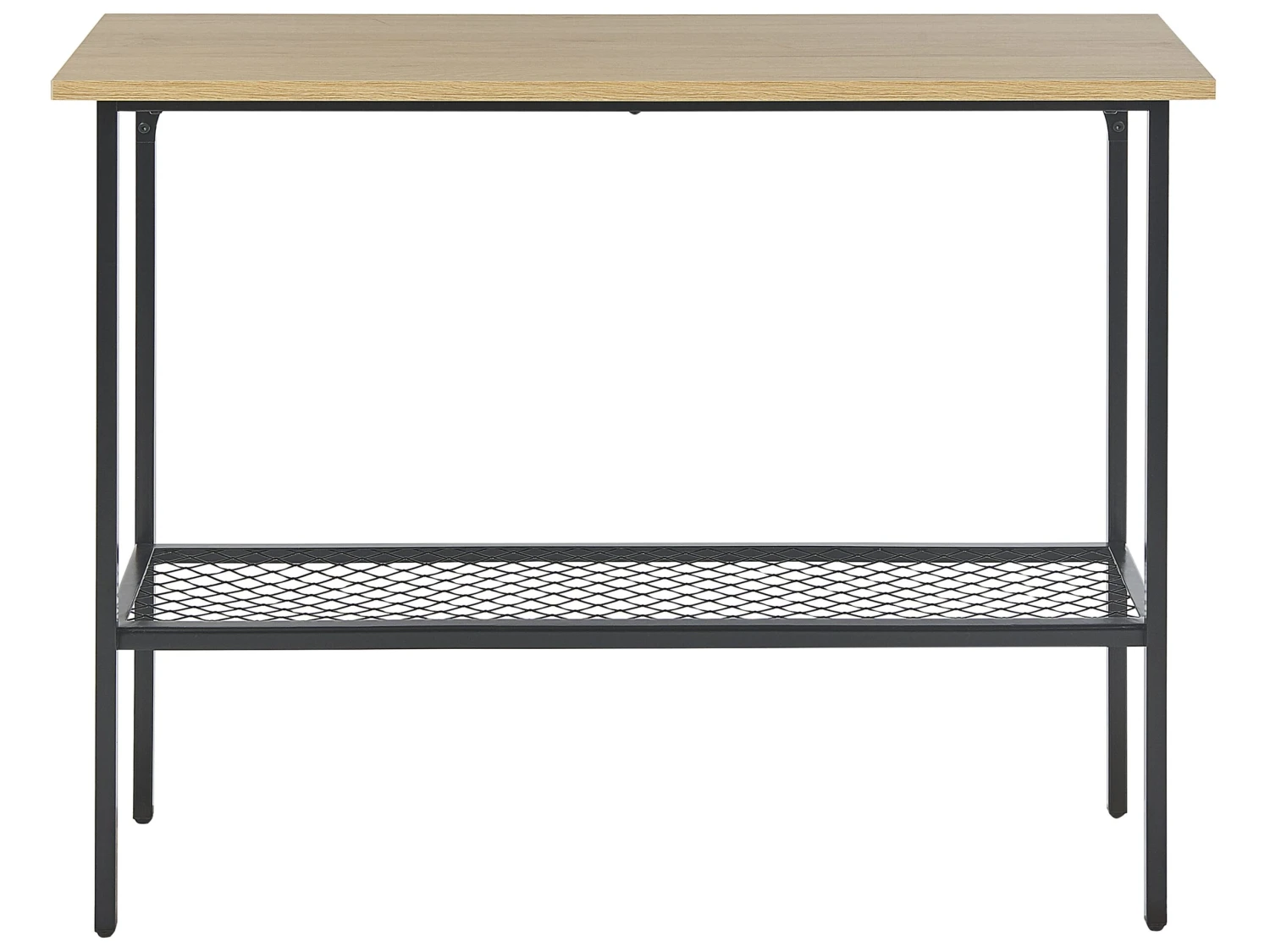 Console Table Light Wood With Black DORENA - Image 3