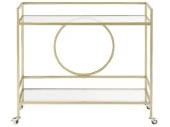 Metal Drinks Trolley With Glass Top Gold KERRY 12 Metal Drinks Trolley With Glass Top Gold KERRY -Home Furniture undef src sa picid 821299 type whitesh image