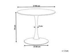 Round Dining Table ⌀ 90 Cm Light Wood With Black BOCA 13 Round Dining Table ⌀ 90 Cm Light Wood With Black BOCA -Home Furniture undef src sa picid 821590 type whitesh image