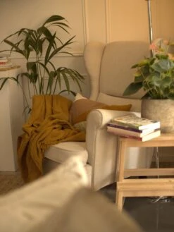 Fabric Wingback Chair Light Beige ABSON -Home Furniture undef src sa picid 822765 type whitesh image