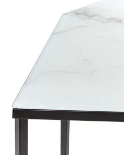 Glass Top Console Table Marble Effect White With Black PERRIN 12 Glass Top Console Table Marble Effect White With Black PERRIN -Home Furniture undef src sa picid 823485 type whitesh image