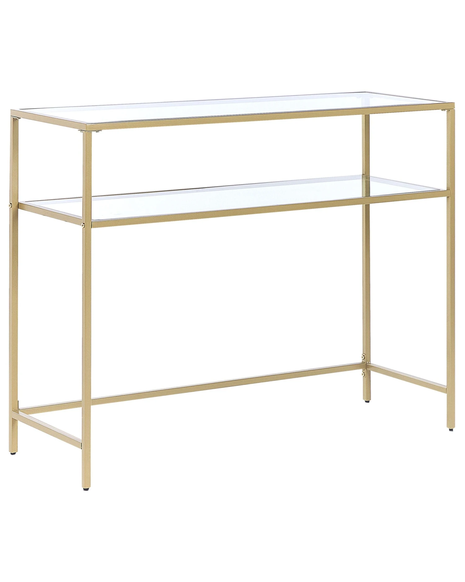 Glass Top Console Table Gold ALINE