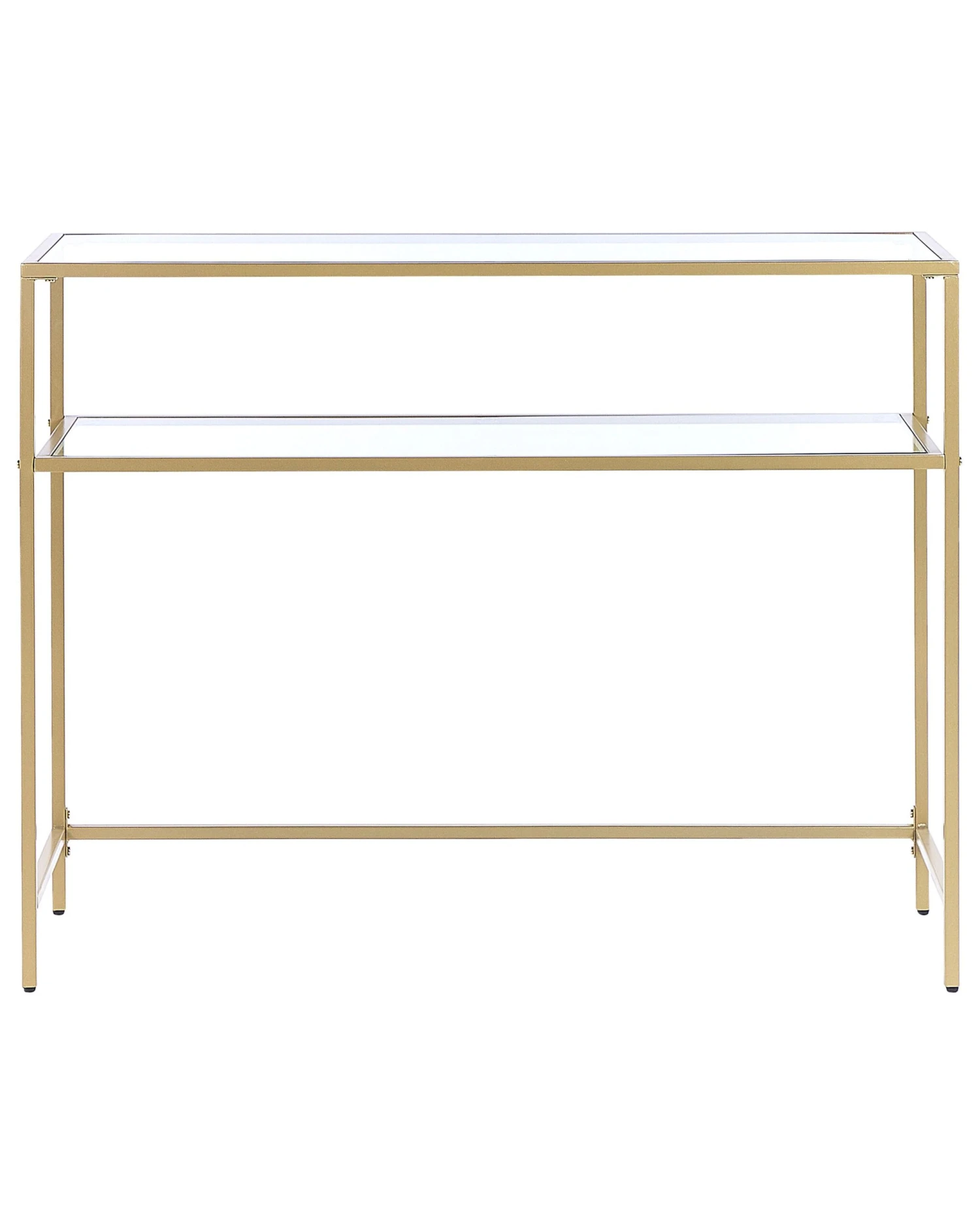 Glass Top Console Table Gold ALINE - Image 3