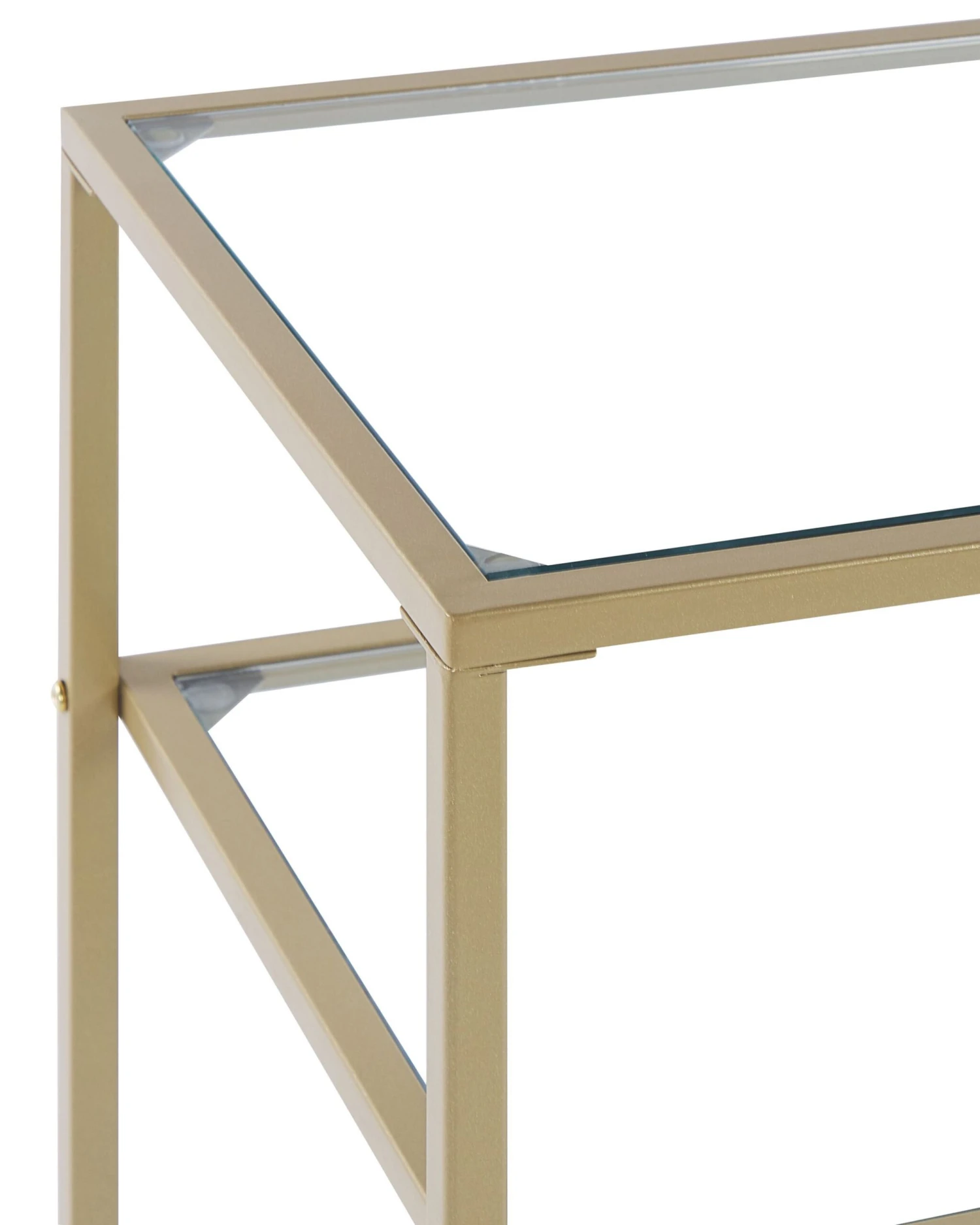 Glass Top Console Table Gold ALINE - Image 4