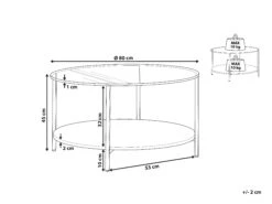 Glass Top Coffee Table With Shelf Gold With Dark Wood LIBBY -Home Furniture undef src sa picid 824318 type whitesh image