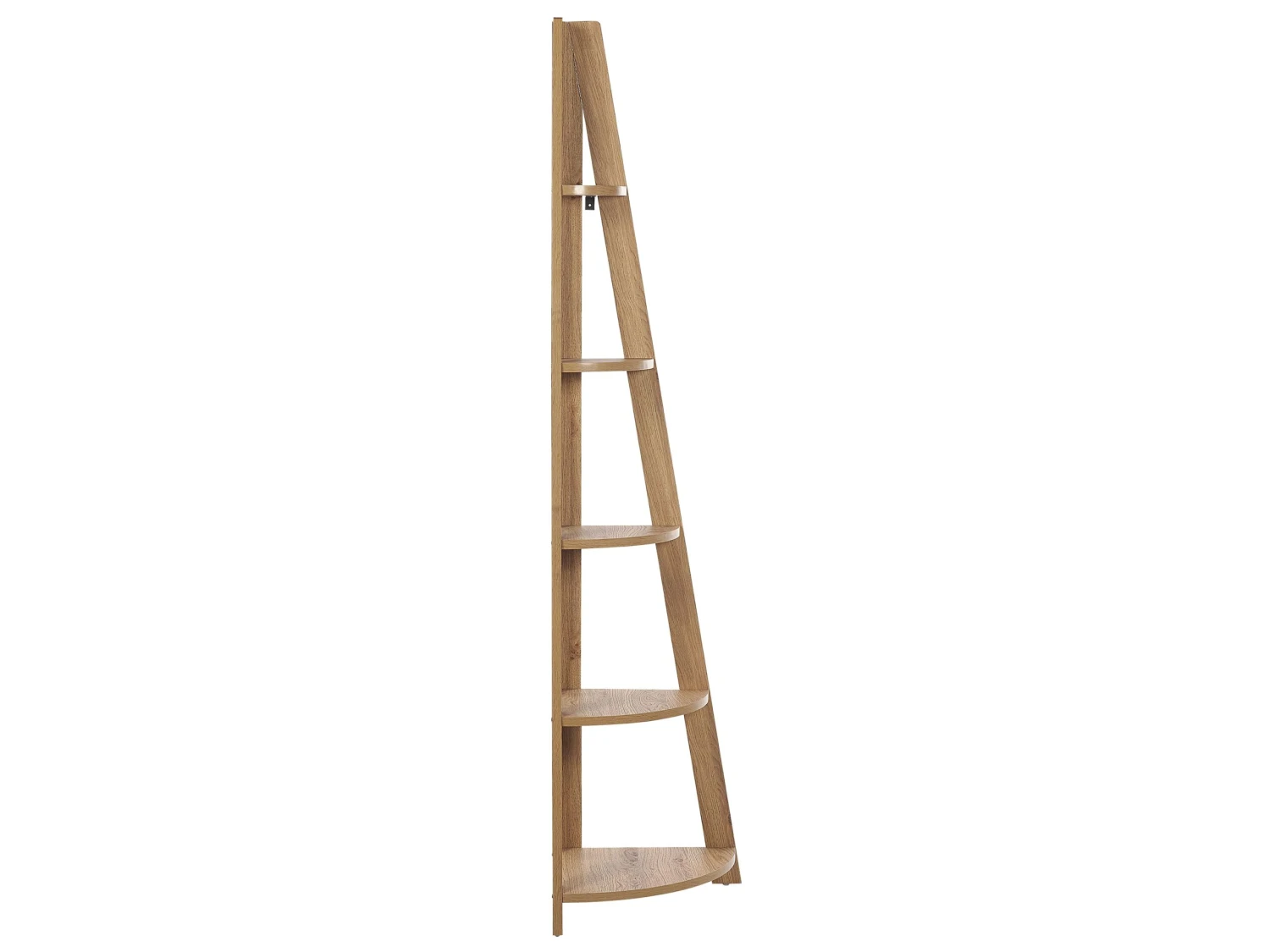 5 Tier Corner Ladder Shelf Light Wood MOBILE SOLO - Image 4
