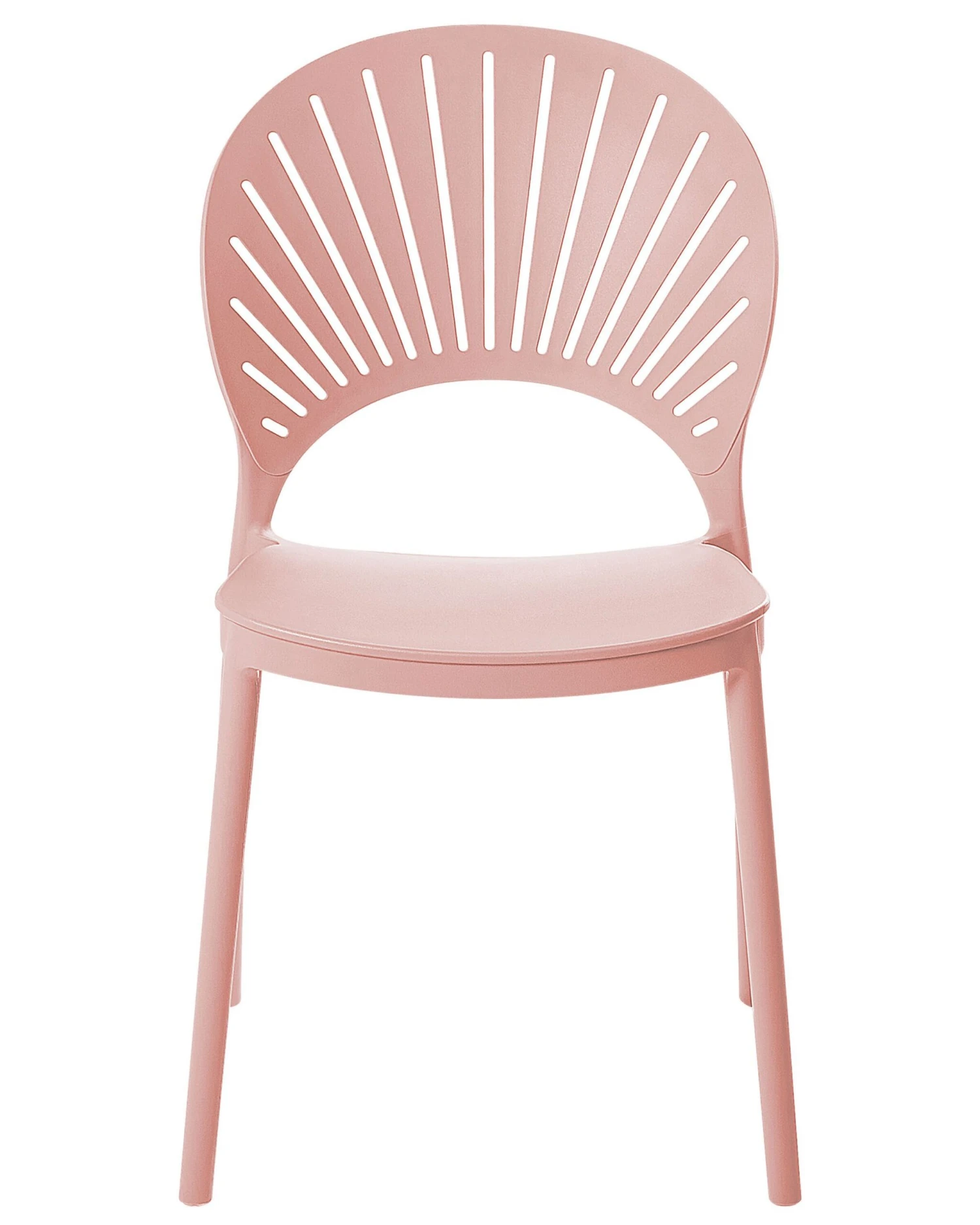 Set Of 4 Plastic Dining Chairs Pink OSTIA - Image 5