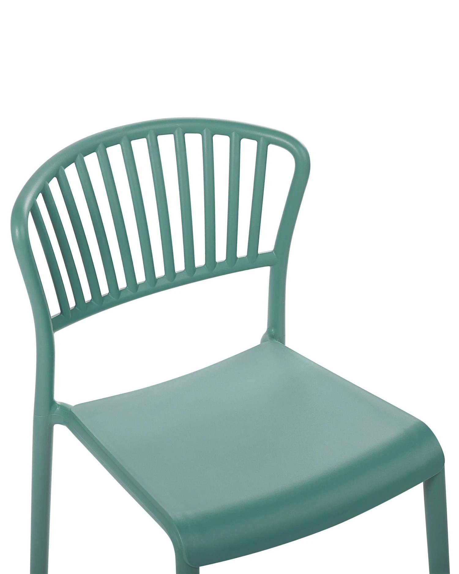 Set Of 4 Plastic Dining Chairs Green GELA - Image 7