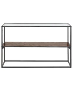 Glass Top Console Table Dark Wood And Black TAOS -Home Furniture undef src sa picid 825583 type whitesh image