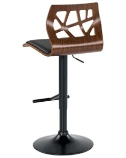 Swivel Bar Stool Dark Wood With Black PETERSBURG II -Home Furniture undef src sa picid 827956 type whitesh image