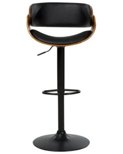 Swivel Bar Stool Dark Wood With Black BAKU II -Home Furniture undef src sa picid 827963 type whitesh image