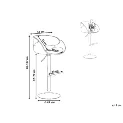 Swivel Bar Stool Dark Wood With Black BAKU II -Home Furniture undef src sa picid 828046 type whitesh image