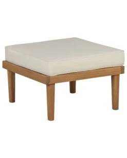 Acacia Wood Garden Armchair With Ottoman White BARATTI -Home Furniture undef src sa picid 830659 type whitesh image