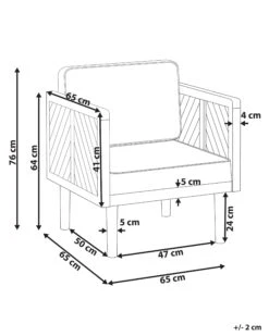 Acacia Wood Garden Armchair BARATTI -Home Furniture undef src sa picid 830824 type whitesh image