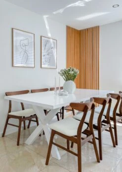 Set Of 2 Wooden Dining Chairs Faux Leather White LYNN -Home Furniture undef src sa picid 831801 type whitesh image